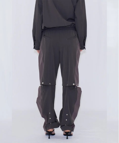 VIAVANDA ワイドパンツ パンツ 2WAY DEFORMED TRACK PANTS レディース 
