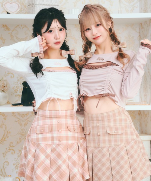 LAFARY（ラファリー） スカート フラップチェックプリーツスカート