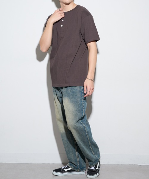 Healthknit（ヘルスニット） ヘンリーネック tシャツ 「Healthknit