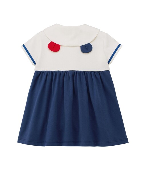 ワンピース くま耳 セーラーカラー ワンピース キッズ 子供服 女の子の画像