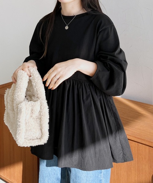 「reca」 長袖カットソー FREE オフホワイト レディース_画像5