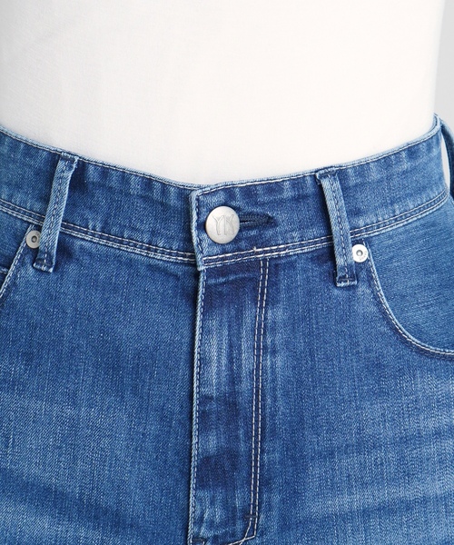「YANUK」 デニムパンツ 21inch ブルー レディースの画像