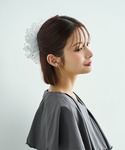 ヘアクリップ ドット チュール バンスクリップ...の詳細画像2