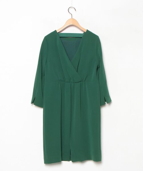 「PEELSLOWLY」 7分袖ワンピース 36 グリーン レディース_画像2