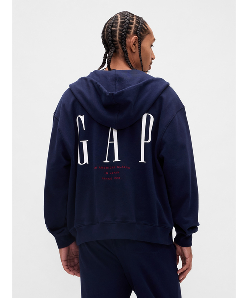 GAP ネイビー パーカー M　フロントジップ　ジップアップ　ギャップ GAP（ギャップ） ジップアップパーカー S ネイビー メンズ : ZOZOTOWN