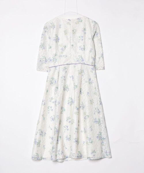 「LAISSE PASSE」 7分袖ワンピース 38 ベージュ レディース_画像2