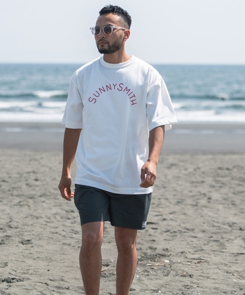 「Sunny Smith」 半袖Tシャツ LARGE オフホワイト メンズ_画像2