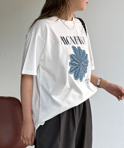 CPCM（シーピーシーエム） tシャツ 半袖 アソート刺繍半袖T レディース