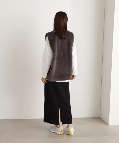 「N.(N. Natural Beauty Basic)」 ベスト MEDIUM チャコール レディース_画像7