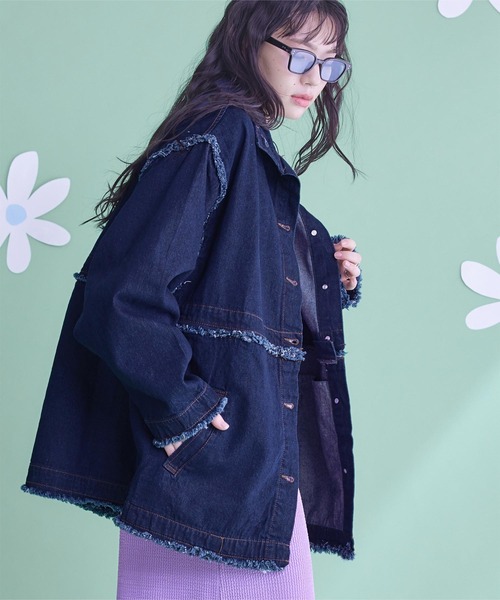 「miette」 デニムジャケット FREE ブルー系その他 レディース_画像6
