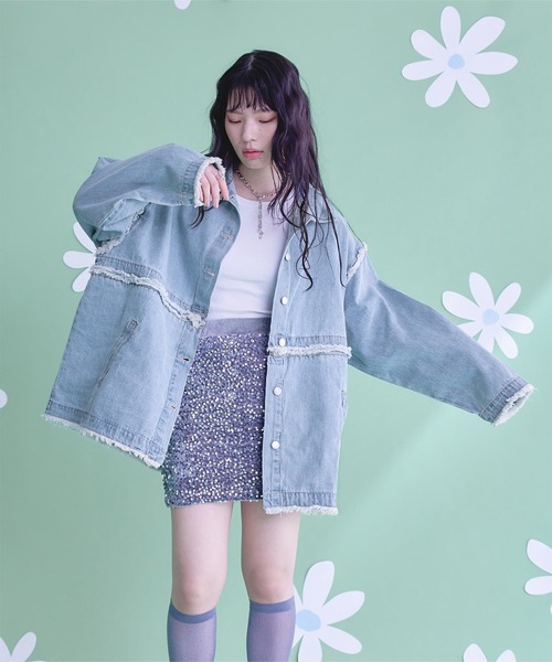「miette」 デニムジャケット FREE ブルー系その他 レディース_画像8