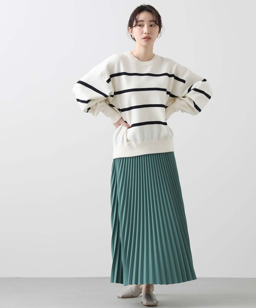 「Gready Brilliant」 プリーツスカート 38 ライトベージュ レディース_画像8