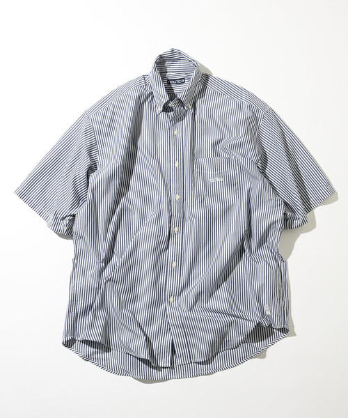 NAUTICA（ノーティカ） シャツ 半袖 ビッグシルエット ブロード