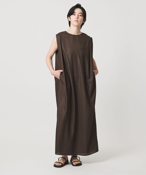 ワンピース 「MARW UNITED ARROWS」タック ドレープ ワンピース UVカット・接触冷感の画像