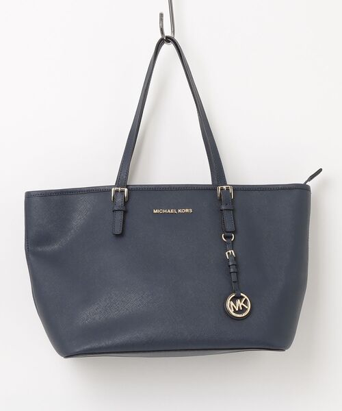 MICHAEL KORS（マイケルコース） ワンポイントトートバッグ - ネイビー