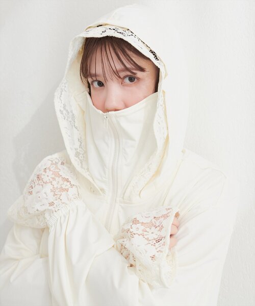 natural couture パーカー uvカット 冷感 「sherbet line」UV速乾