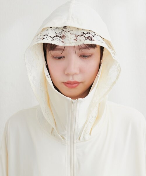 natural couture パーカー uvカット 冷感 「sherbet line」UV速乾