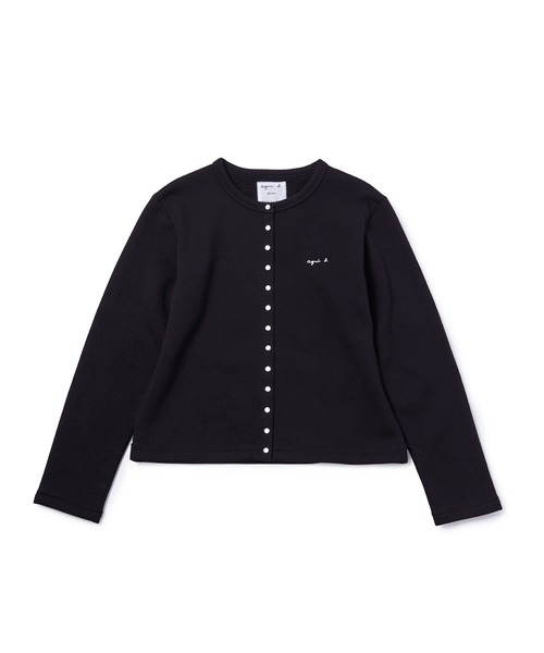 agnès b. ADAM ET ROPÉ ブラックカーディガン　S agnes b.（アニエスベー） カーディガン「Adam et Ropeコラボ」 S