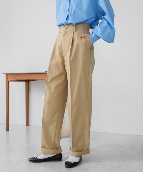 「BONLECILL」 チノパンツ L ベージュ レディース_画像5