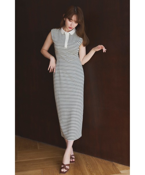 ♡Her lip to♡ノースリーブ♡ ロングワンピース Her lip to ノースリーブワンピース S ホワイト レディース : ZOZOTOWN