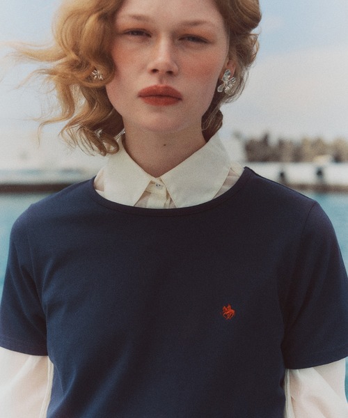 「POLO BCS」 半袖Tシャツ S ネイビー レディース_画像3