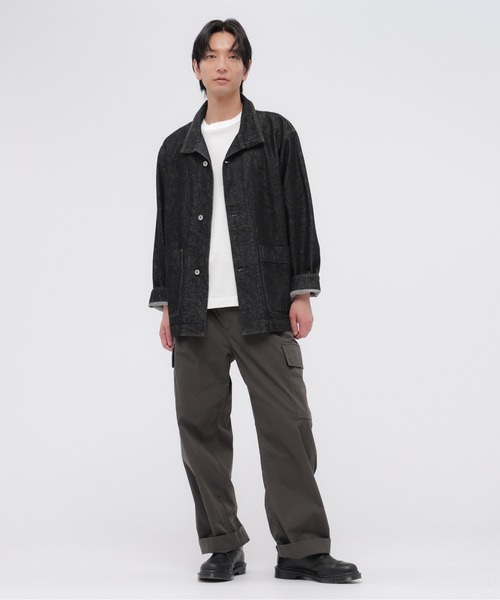 MHL.（エムエイチエル） ワイドパンツ カーゴパンツ WASHED COTTON
