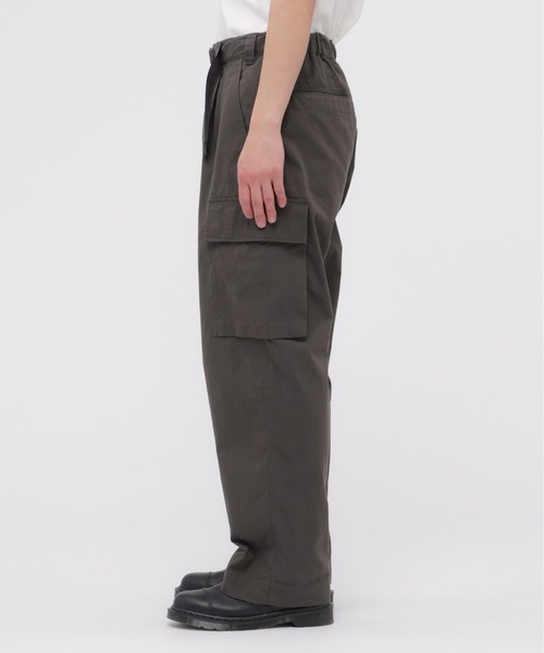 美品★23年製◎MHL カーゴパンツ　ワークパンツ　定価3万円 MHL.（エムエイチエル） ワイドパンツ カーゴパンツ WASHED COTTON