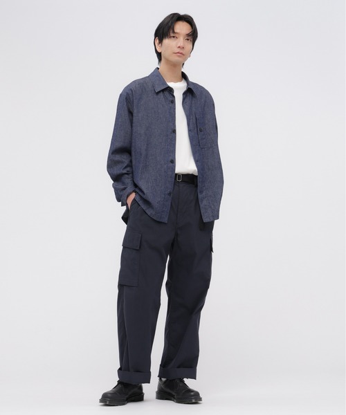 MHL.（エムエイチエル） ワイドパンツ カーゴパンツ WASHED COTTON
