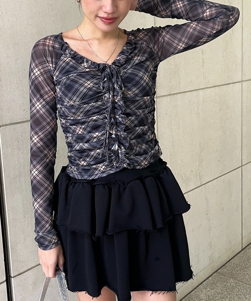 「SPIRALGIRL」 長袖ブラウス FREE グレー レディース_画像7
