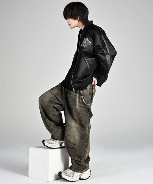 アドラー  ヴィンテージメイクデニムオーバーライダースジレ ADRER（アドラー）の「Vintage make denim over riders gilet