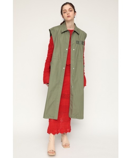 Sale 60 Off ジャケット ミリタリージャケット Military Long Vest ミリタリー ロング ベスト コート アウター レディースファッション ファッション 12 870 Www Harmonypest Com
