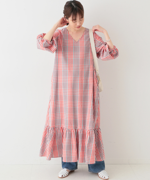 SLOBE IENA 2025AW ドットハートワンピース SLOBE IENA（スローブイエナ） ワンピース チェックティアード