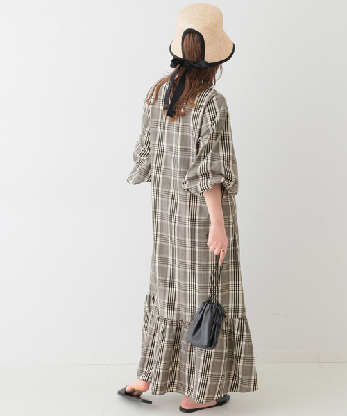 SLOBE IENA（スローブイエナ） ワンピース チェックティアード 
