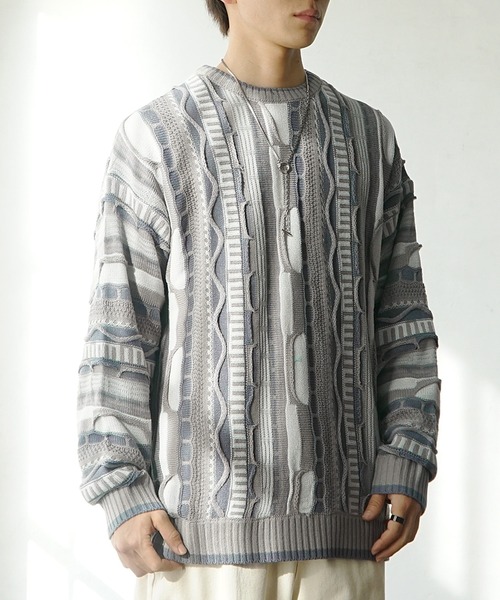 3D　ニット　セーター MinoriTY（マイノリティ） セーター ニット 不思議色3Dニット 秋服