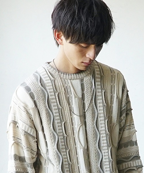 MinoriTY（マイノリティ） セーター ニット 不思議色3Dニット 秋服