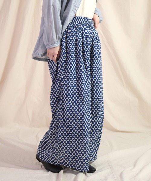 Brocante パンツ 「Brocante / ブロカント」 インドプリント ピエロ