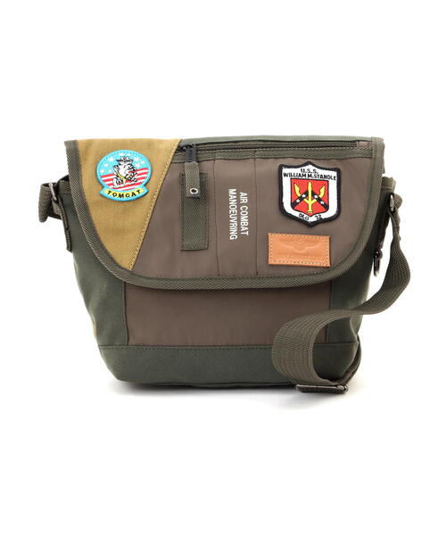 美品◎AVIREX ショルダーバッグ ミリタリーグリーン TOMCAT
