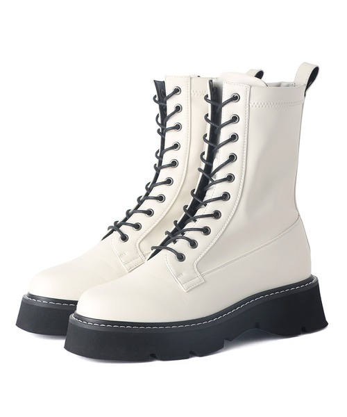 coca（コカ） ブーツ 編み上げ レースアップブーツ レディース