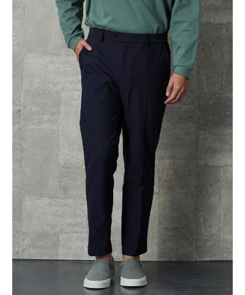 URU ネイビー スラックス URU スラックス 1 TUCK PANTS メンズ : ZOZOTOWN Yahoo!店