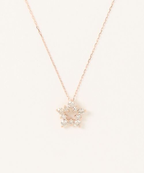 con affetto ネックレス K10ダイヤスターネックレス レディース 