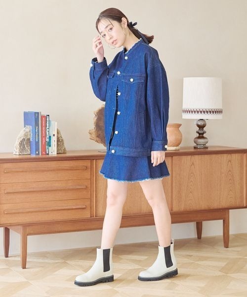 さらに100円引き◆ ◆ミディ デニム スカート セール】70S ミディスカート GOLLY GEE（デニムスカート