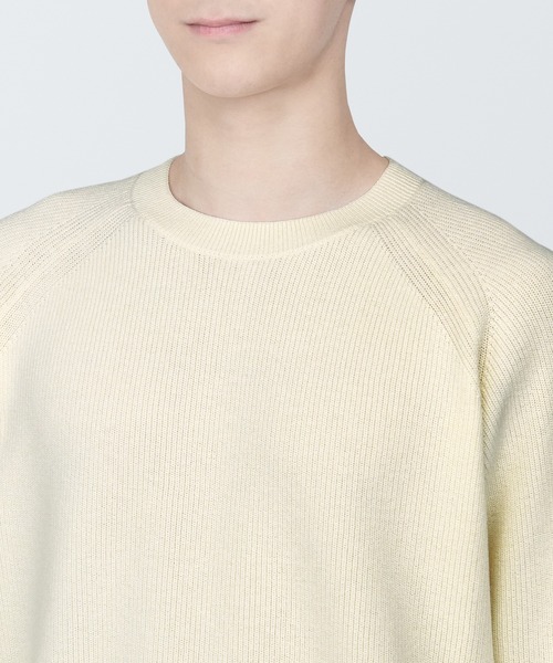 無印良品（MUJI） セーター ニット 紳士 洗える畦編みクルーネック