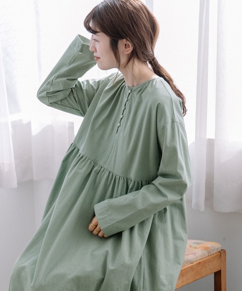 POU DOU ワンピース 並びボタンギャザーワンピース : ZOZOTOWN Yahoo