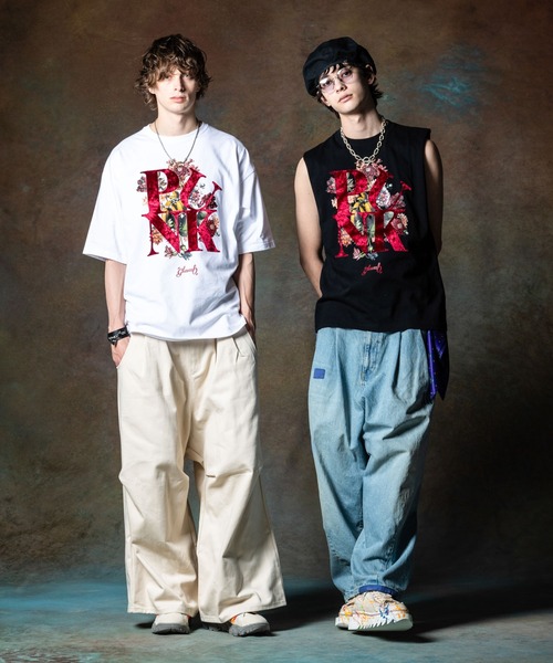 glamb tシャツ Punk Bouquet Sleeveless T-Shirt / パンクブーケ