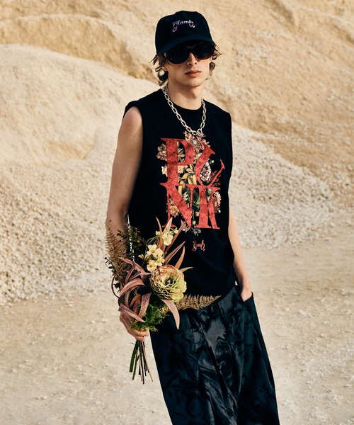 glamb PUNK タンクトップ M Wide Arm Hole Tank Top / ワイドアームホールタンクトップ
