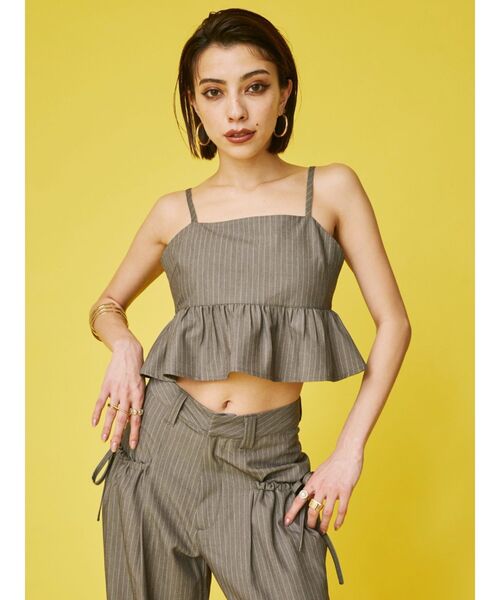 Y's ワイズ【美品】コットン ストライプ柄 変形 キュロット パンツ Y's ワイズコットン ストライプ柄 変形 キュロット パンツ