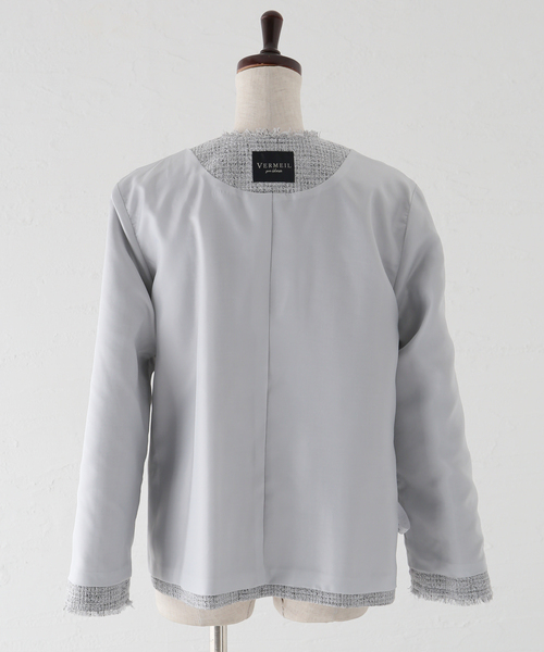 VERMEIL ブッチャーツイードフリンジジャケット