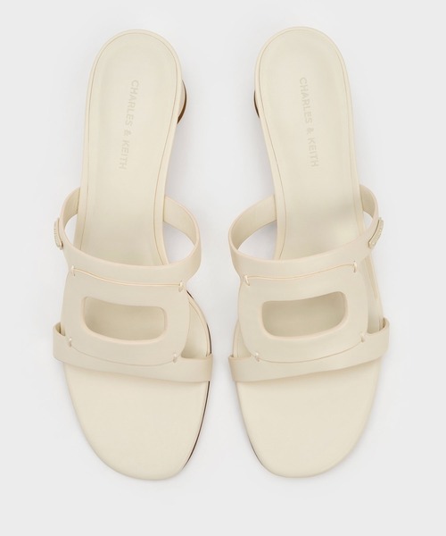 CHARLES ＆ KEITH サンダル カットアウトシリンダーヒール