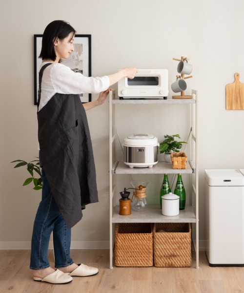 東京家具 収納 「Durrell」 キッチンラック ロータイプ 幅60cm