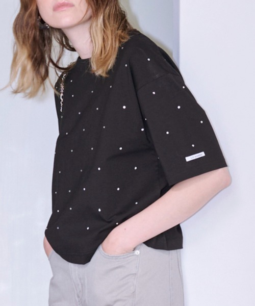 tシャツ ビジューTシャツ レディース